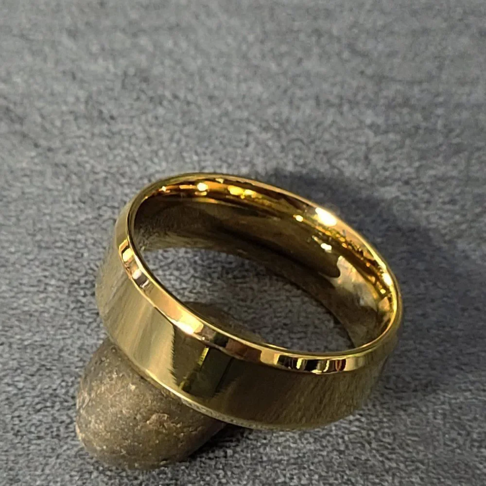 Personalized Engraved Men's Gold Promise Ring  or Wedding Band